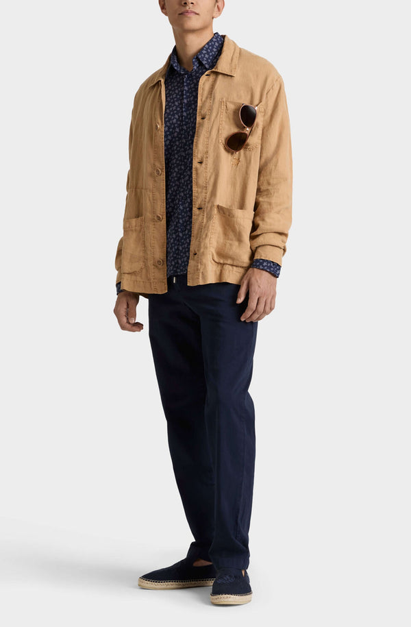 VILEBREQUIN Men Linen Solid Overshirt