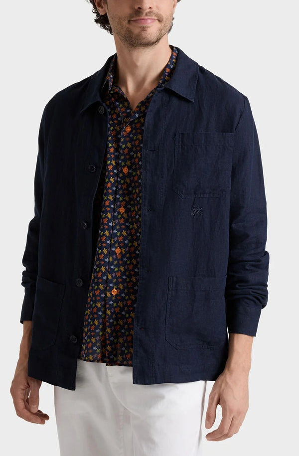 VILEBREQUIN Men Linen Solid Overshirt