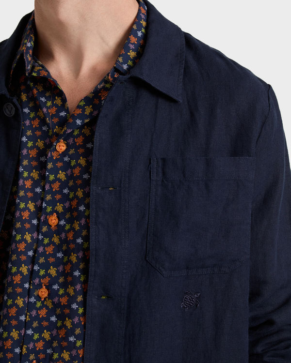 VILEBREQUIN Men Linen Solid Overshirt