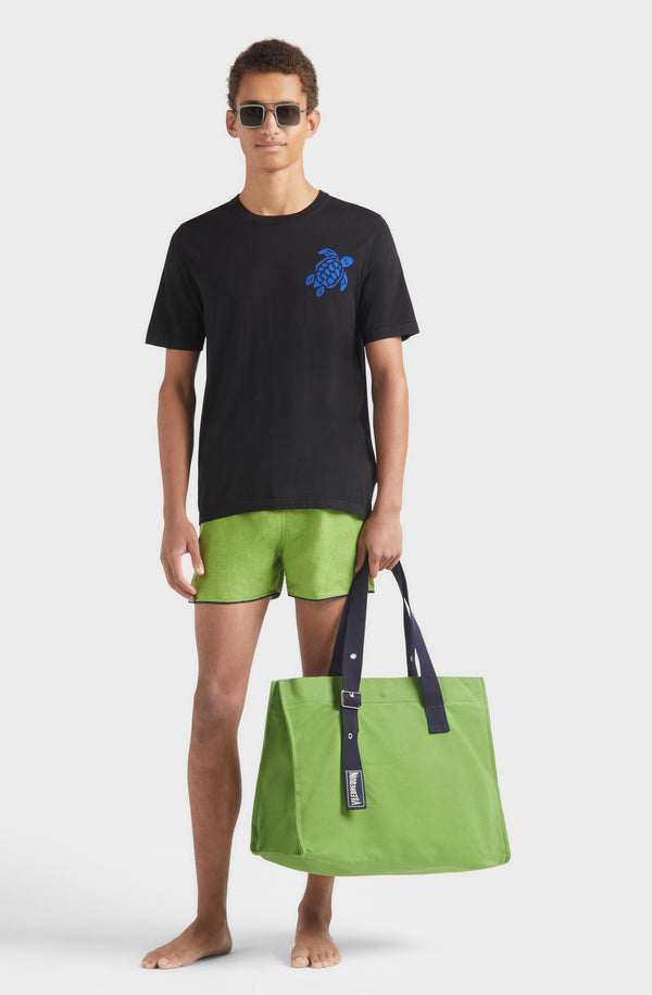 VILEBREQUIN Men Cotton T-Shirt Jacquard Turtle