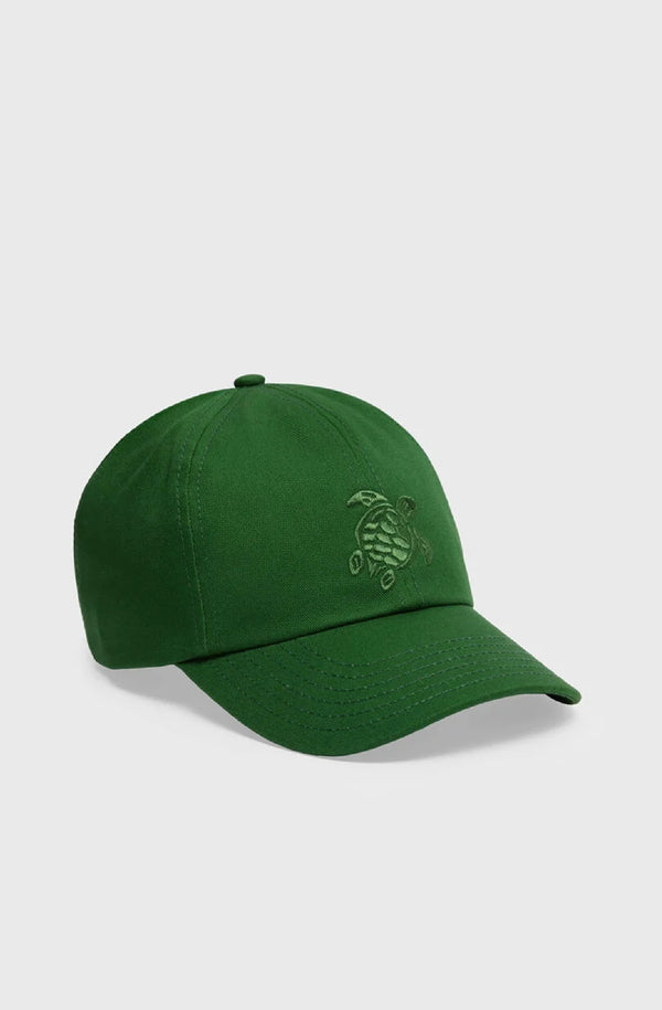 VILEBREQUIN Men Solid Cotton Cap Turtle Embroidery