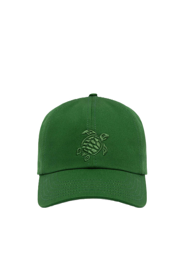 VILEBREQUIN Men Solid Cotton Cap Turtle Embroidery