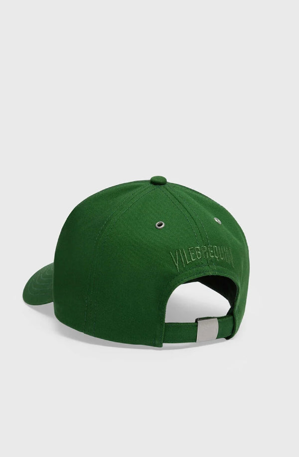 VILEBREQUIN Men Solid Cotton Cap Turtle Embroidery