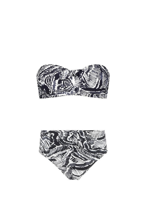 PAIN de SUCRE Women Cassy Bandeau and Tobago High-waist Bikini Bottom