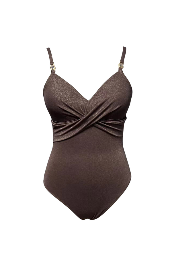 DOLCESSA Women Cocoa Stellar Twist Swimsuit