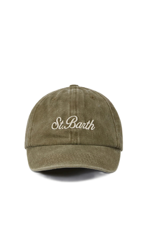 MC2 SAINT BARTH Men Baseball Cap Denim Embroidered Logo