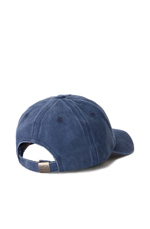 MC2 SAINT BARTH Men Baseball Cap Denim Embroidered Logo