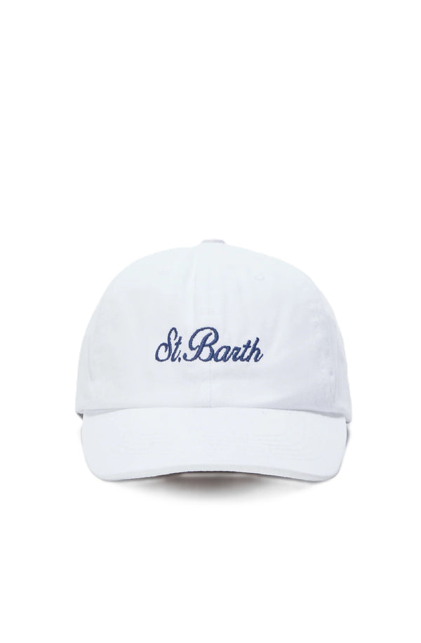 MC2 SAINT BARTH Men Baseball Cap Denim Embroidered Logo