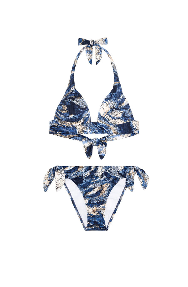 PAIN de SUCRE Women Diva Wave Push-up Top and Diva Knotted Bikini Bottom