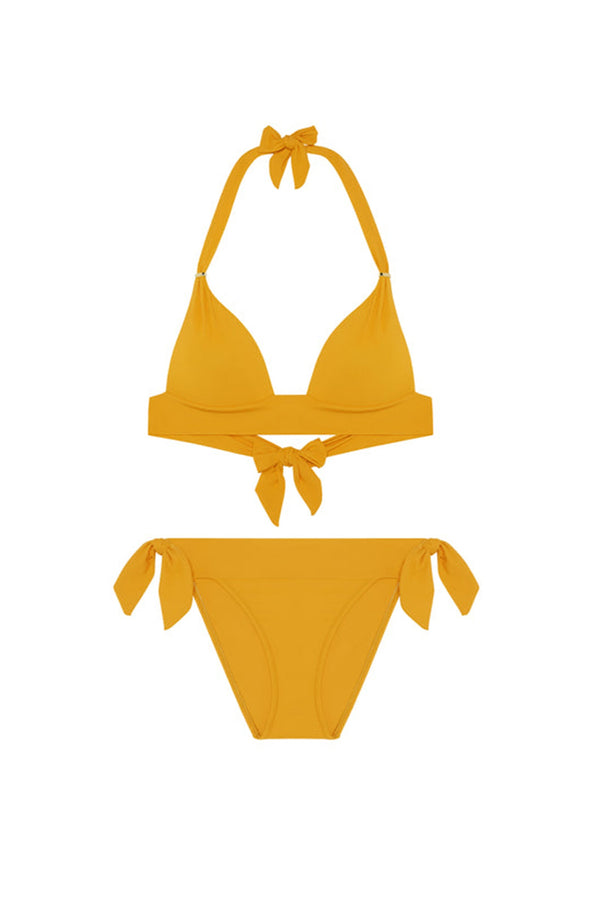 PAIN de SUCRE Women Diva Push-up Bra and Diva Tie-waist Bikini Bottom