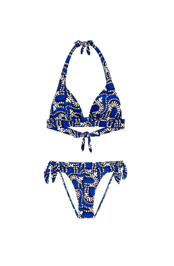 PAIN de SUCRE Women Donia Triangle Top and Diva Tie-Waist Bikini Bottom
