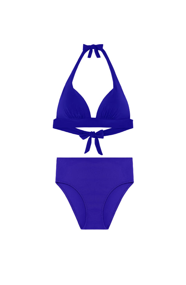 PAIN de SUCRE Women Donia Triangle Top and Tobago High Waist Bikini Bottom