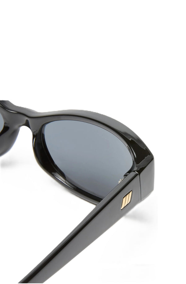LE SPECS Unisex Don't Cha Black Oval Sunglasses