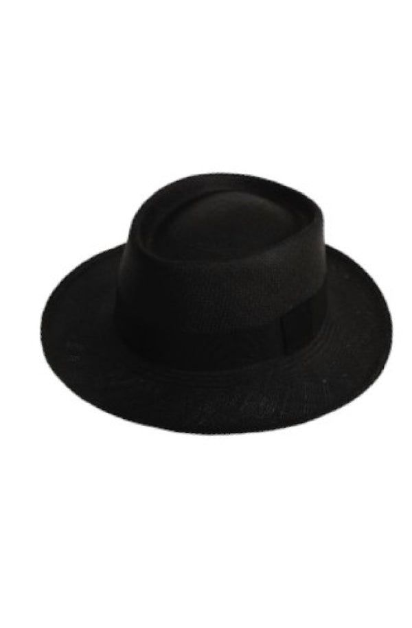 RONNEL Men Dumont Black with Black Band Hat