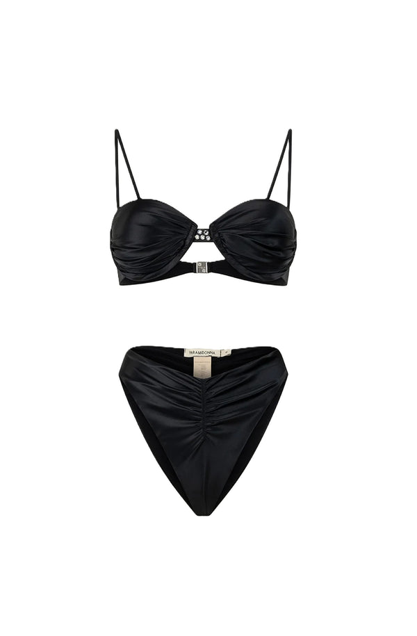 PARAMIDONNA Women Daisy Love Black Curve Bikini