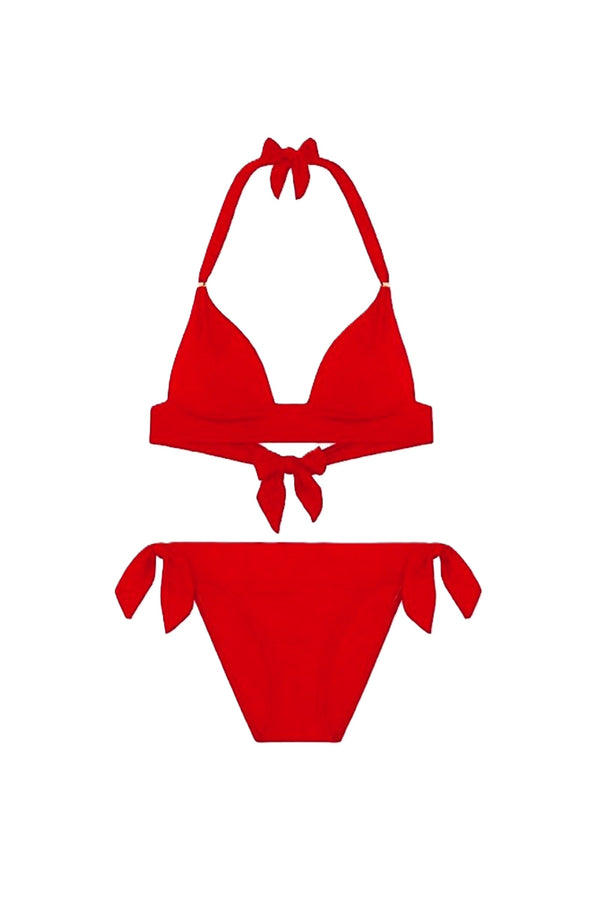 PAIN de SUCRE Women Diva Push-up Bra and Diva Tie-waist Bikini Bottom