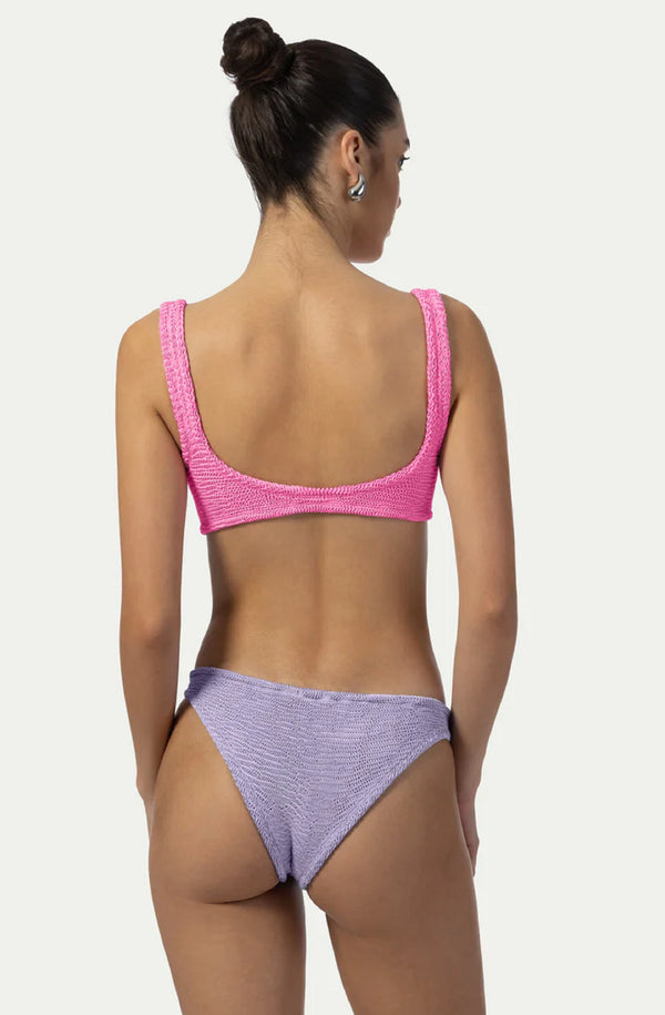 PARAMIDONNA Women Emiliy Creamy Violet Sporty Bustier Bikini
