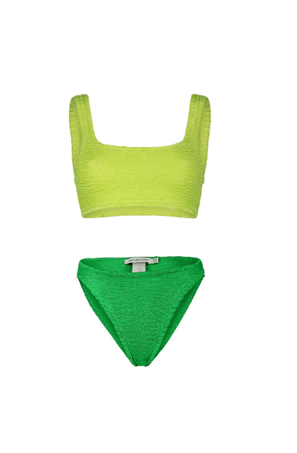PARAMIDONNA Women Emily Pistachio & Kiwi Sporty Bustier Bikini