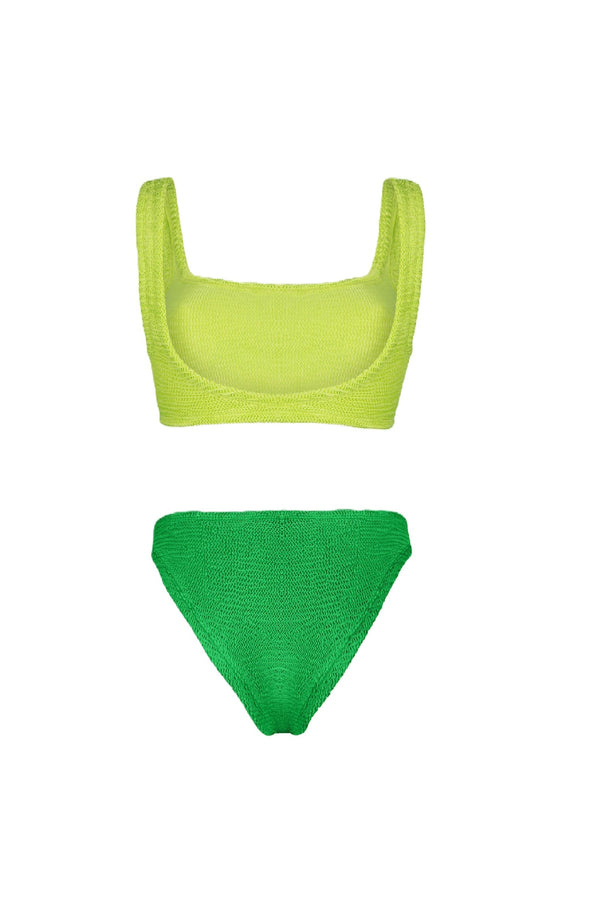 PARAMIDONNA Women Emily Pistachio & Kiwi Sporty Bustier Bikini