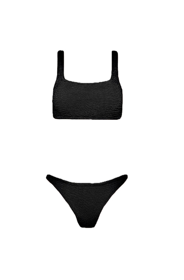 PARAMIDONNA Women Emily Black Sporty Bustier Bikini