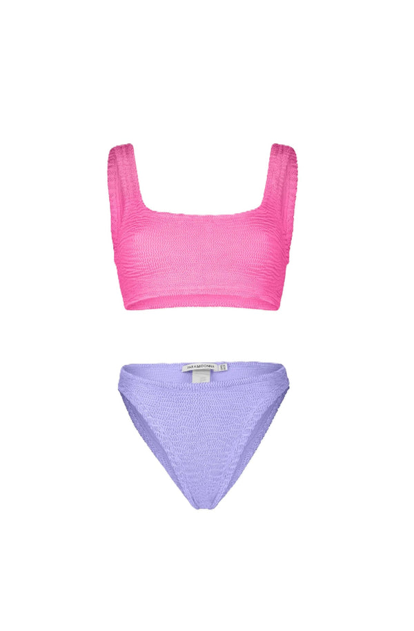 PARAMIDONNA Women Emiliy Creamy Violet Sporty Bustier Bikini