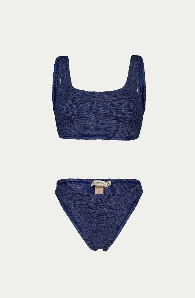 PARAMIDONNA Women Emily Navy Lurex Bustier Bikini