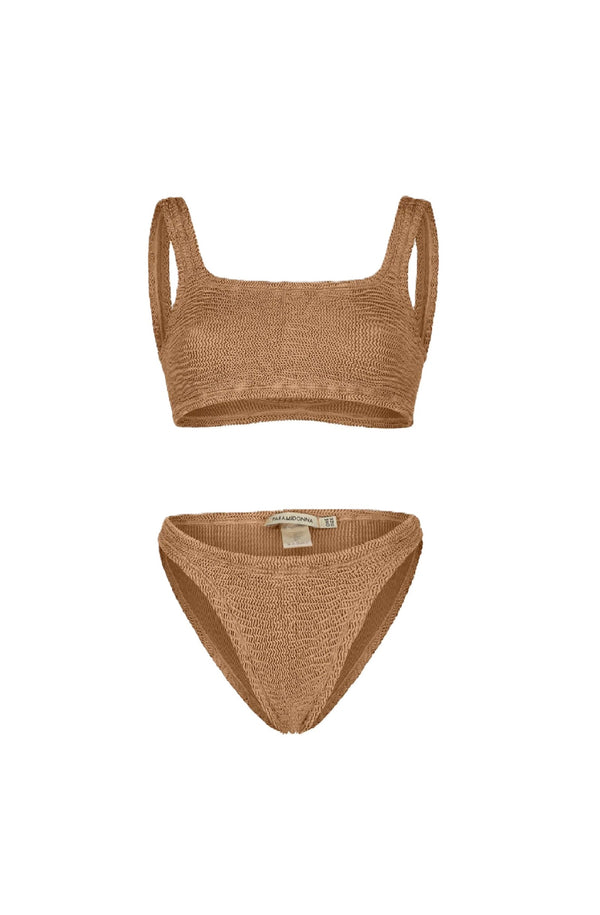 PARAMIDONNA Women Emily Camel Sporty Bustier Bikini