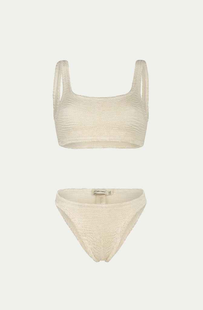 PARAMIDONNA Women Emily Ivory Sporty Bustier Bikini