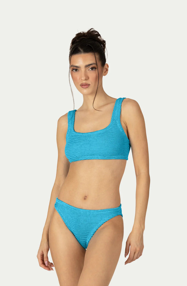 PARAMIDONNA Women Emily Pacific Blue Sporty Bustier Bikini
