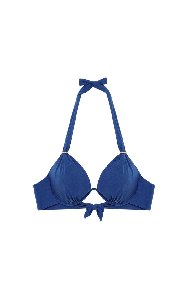PAIN de SUCRE Women Fabia Single Wire Jean Top and Diva Knotted Bikini Bottom