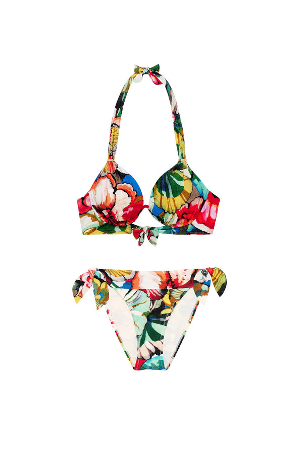 PAIN de SUCRE Women Fabia Mono Underwired Top and Diva Flowers with Ties Bikini Bottom