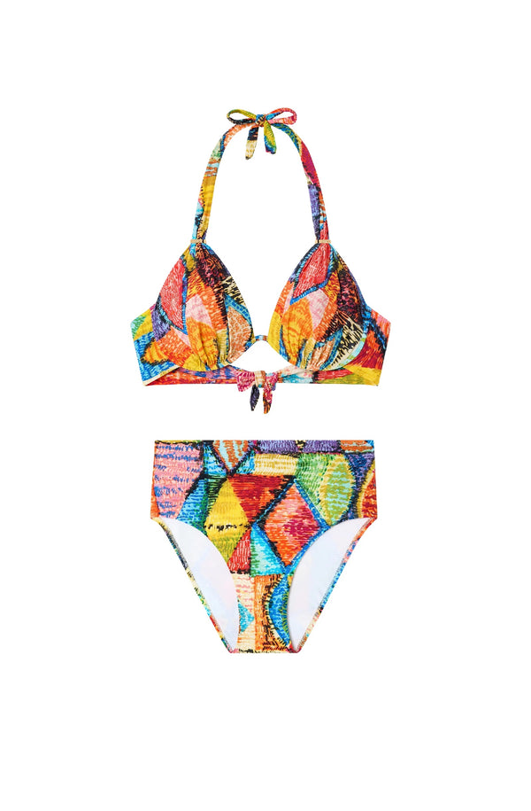 PAIN de SUCRE Women Fabia Holi Underwired Mono Seam Top and Tobago High-Waisted Bikini Bottoms