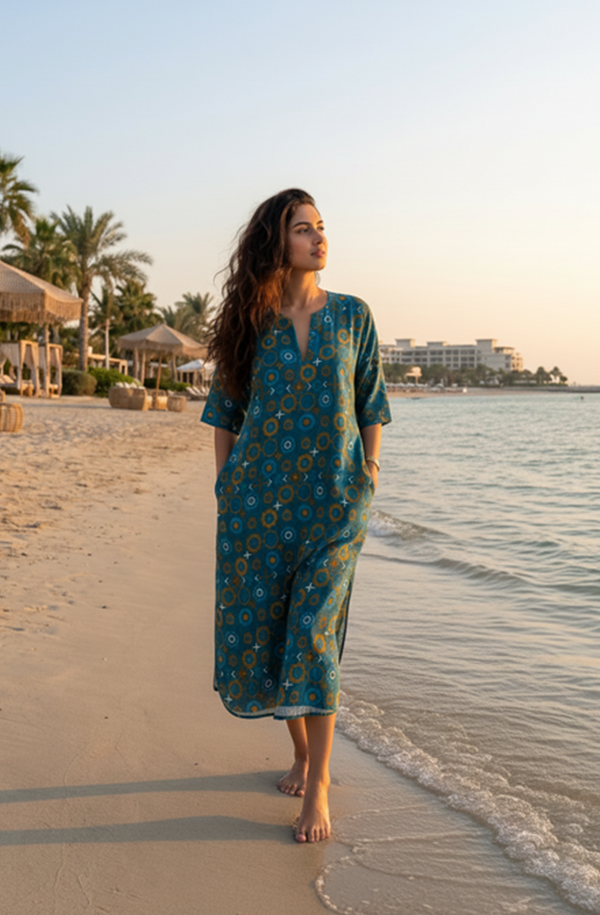 VILEBREQUIN Women Linen Cover-Up Geometric Print
