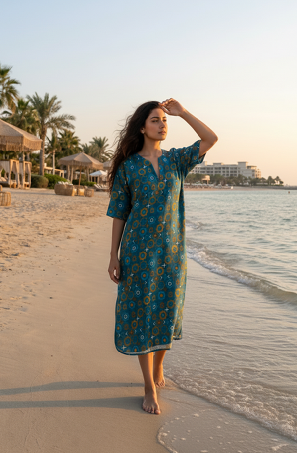 VILEBREQUIN Women Linen Cover-Up Geometric Print