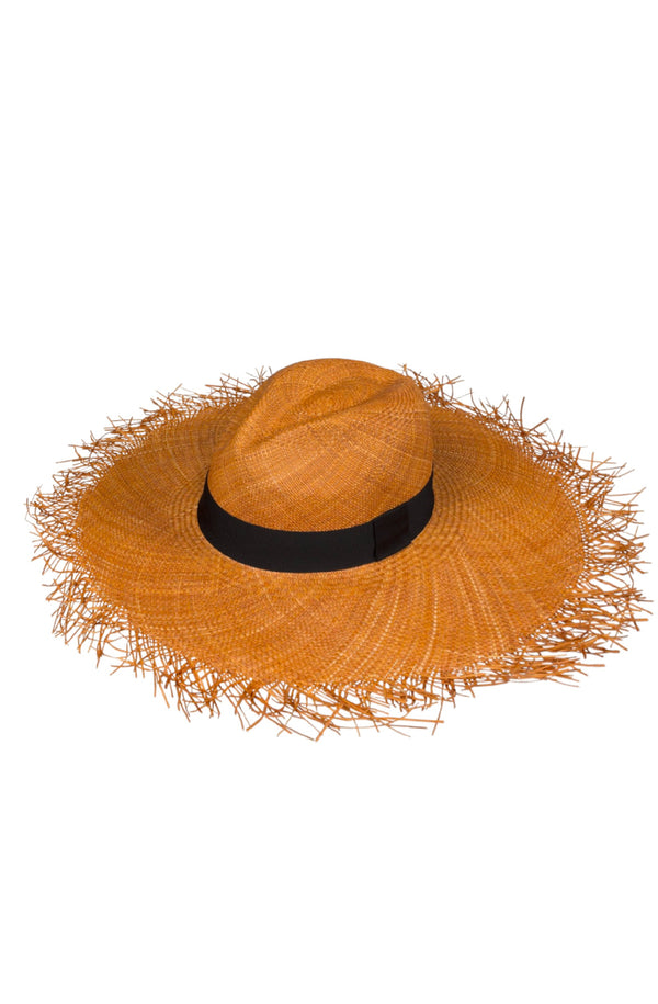 RONNEL Women Fedora Brown with Brayed Brim Hats