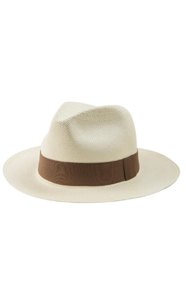 RONNEL Unisex Fedora White with Brown Band Hat