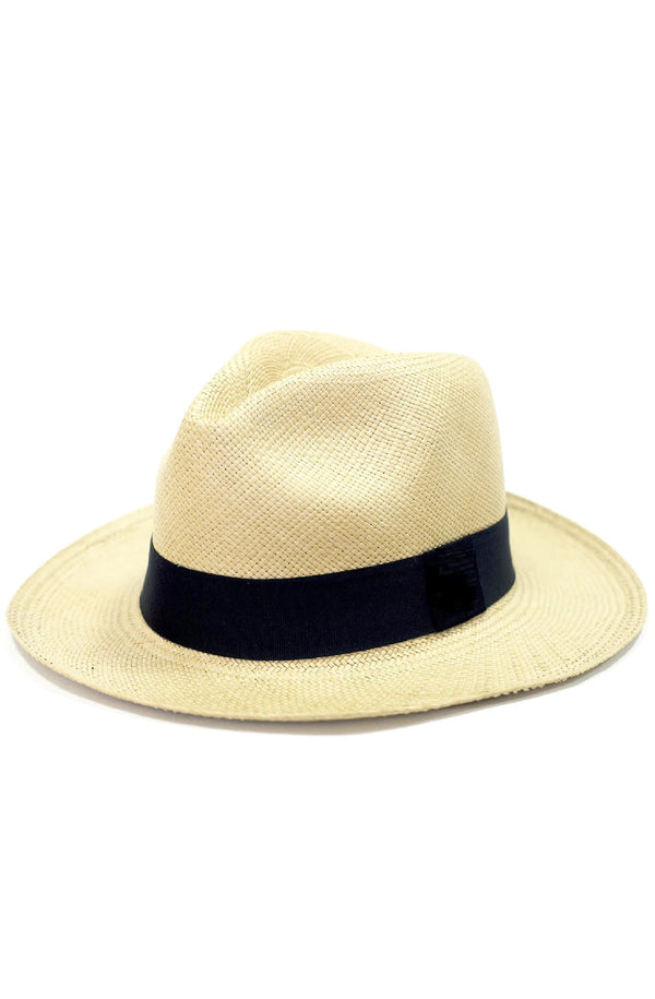 RONNEL Unisex Fedora Natural with Black Band Hat