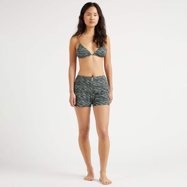 VILEBREQUIN Women Stretch Flat Belt Swim Shorts Pearl