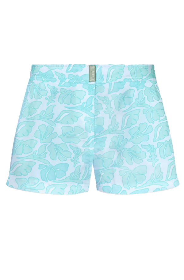 VILEBREQUIN  Women Stretch Flat Belt Swim Shorts Seashells