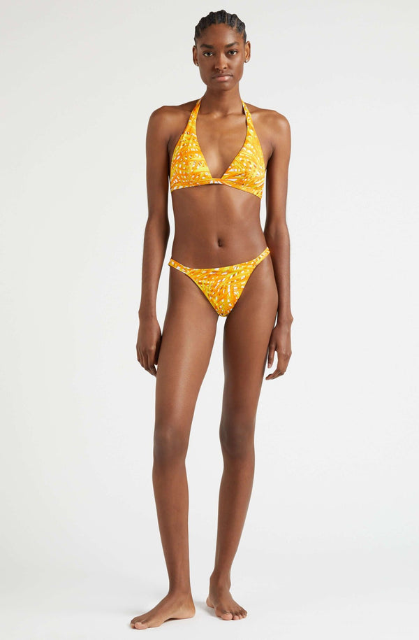 VILEBREQUIN Women Halter Bikini Top Palm Leaves