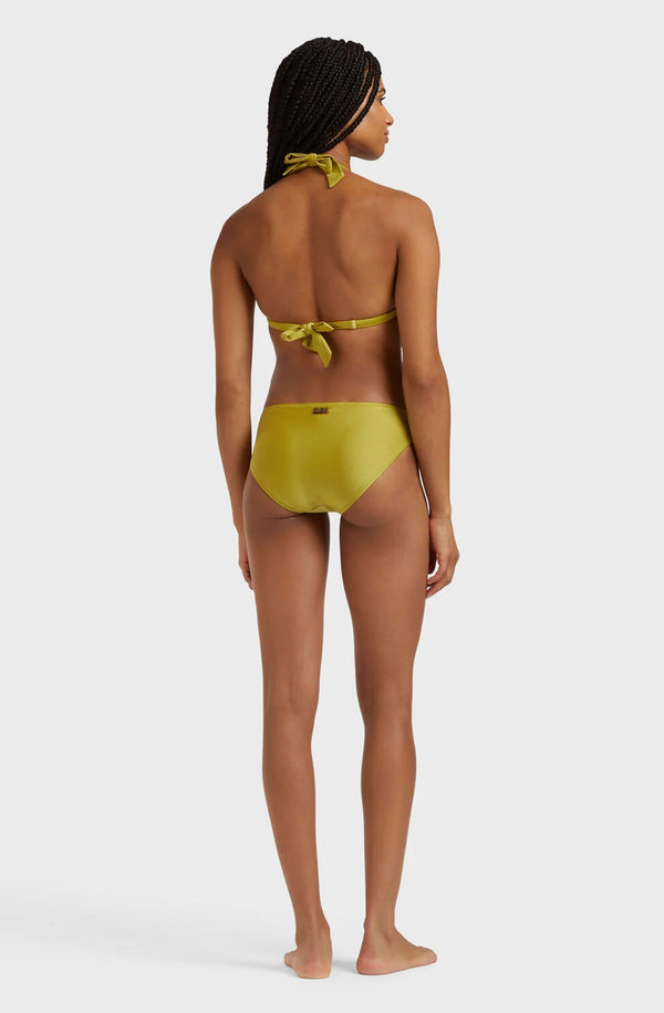 VILEBREQUIN Women Halter Bikini Stretch Shiny Top Solid