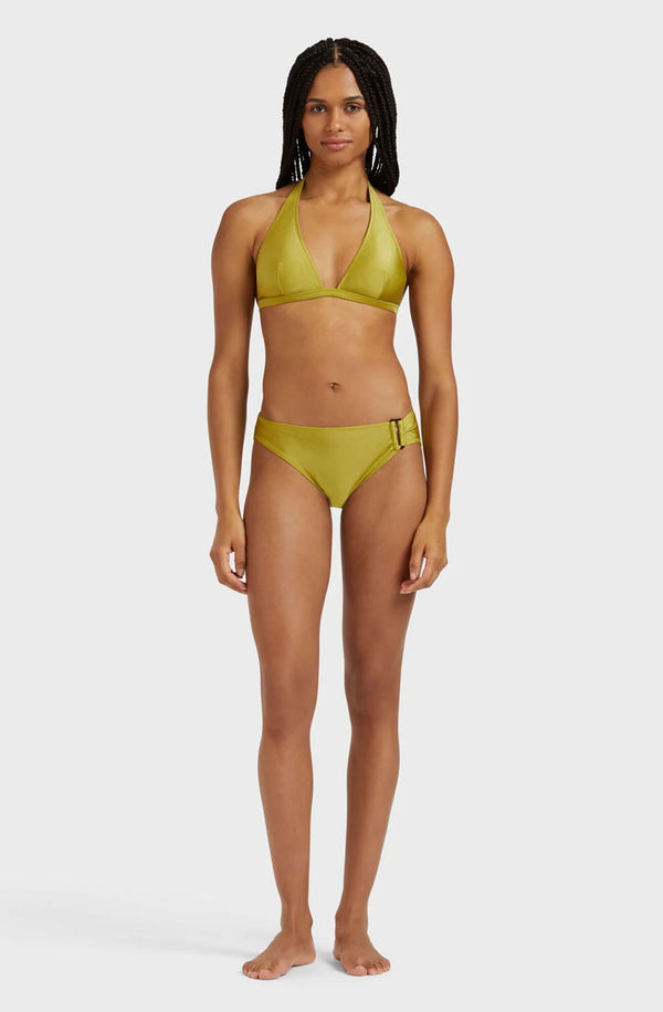 VILEBREQUIN Women Halter Bikini Stretch Shiny Top Solid