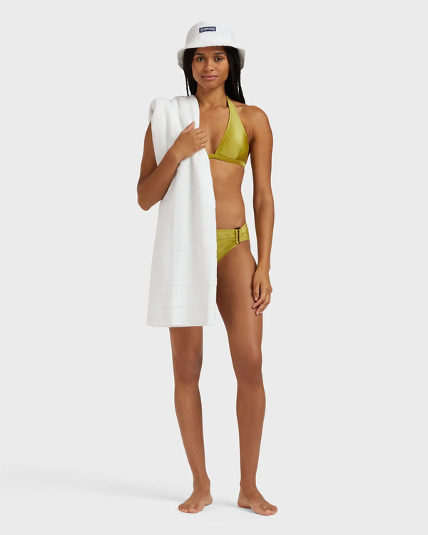 VILEBREQUIN Women Halter Bikini Stretch Shiny Top Solid