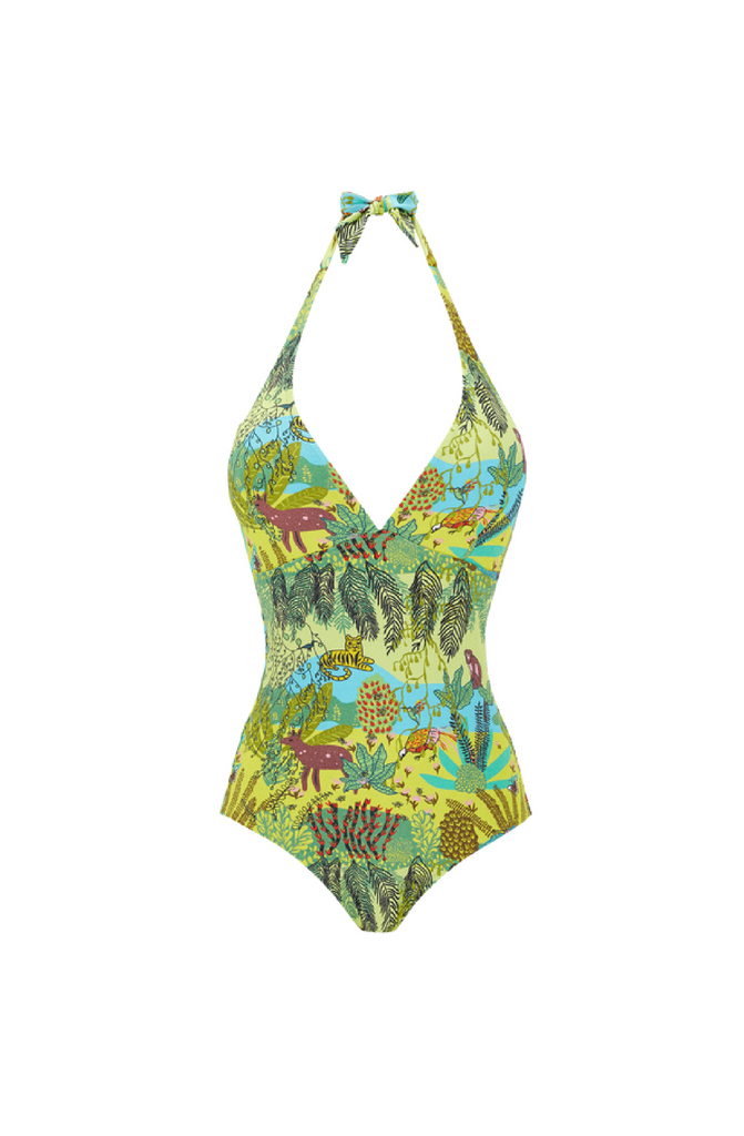 VILEBREQUIN Women Halter One-Piece Swimsuit Jungle Rousseau