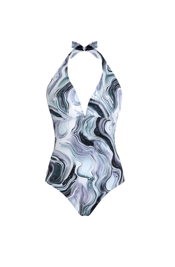 VILEBREQUIN Women Halter One-piece Swimsuit Marble