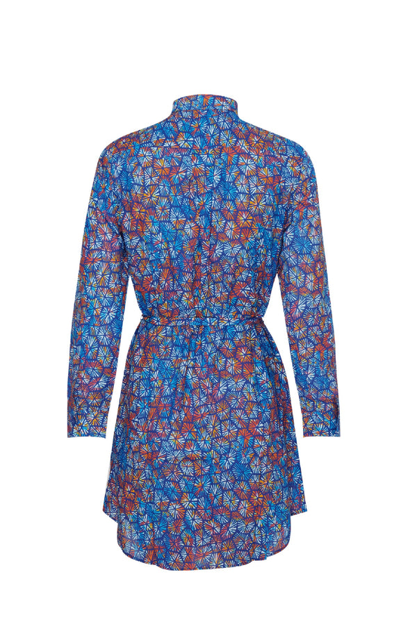 VILEBREQUIN Women Cotton Voile Shirt Dress Carapaces Multicolored