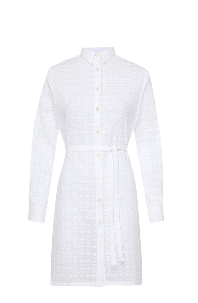 VILEBREQUIN Women Cotton Shirt Dress Broderie Angaise