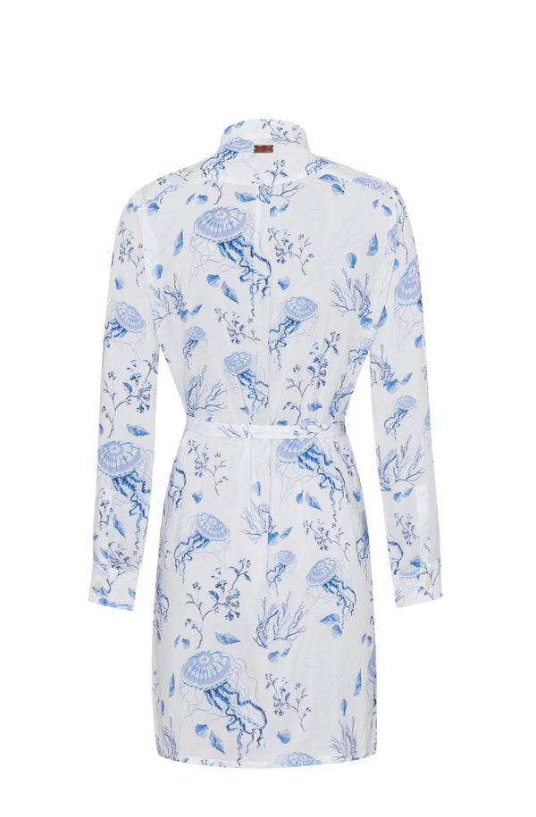 VILEBREQUIN Women Viscose Shirt Dress Medusa and Shells