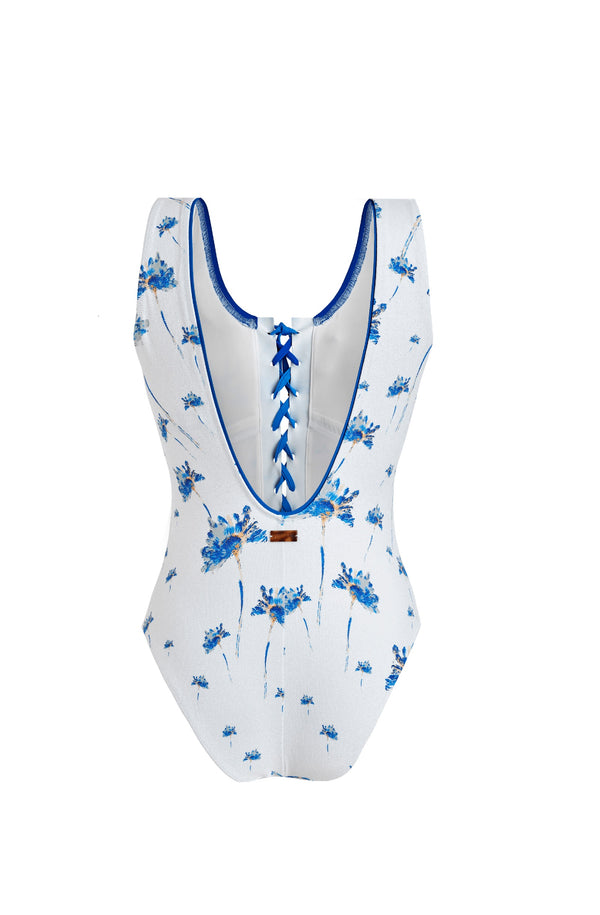 VILEBREQUIN Women Lace Up One-Piece Swimsuit Herbier