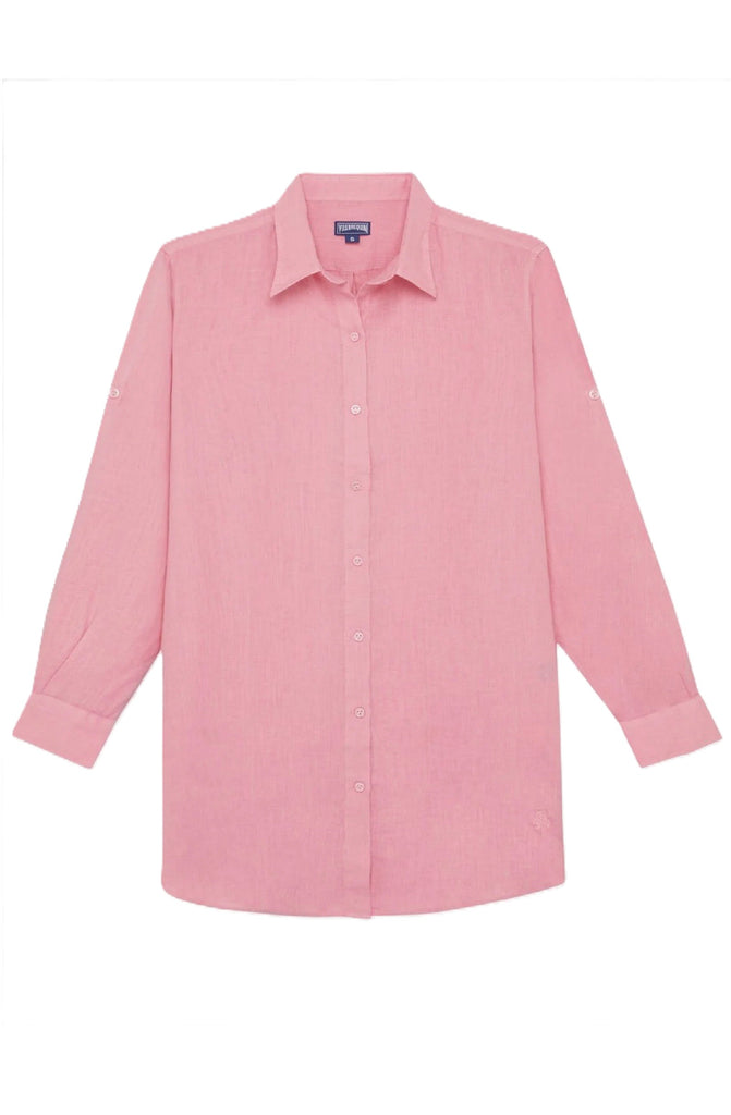 VILEBREQUIN Women Linen Dress Shirt Solid